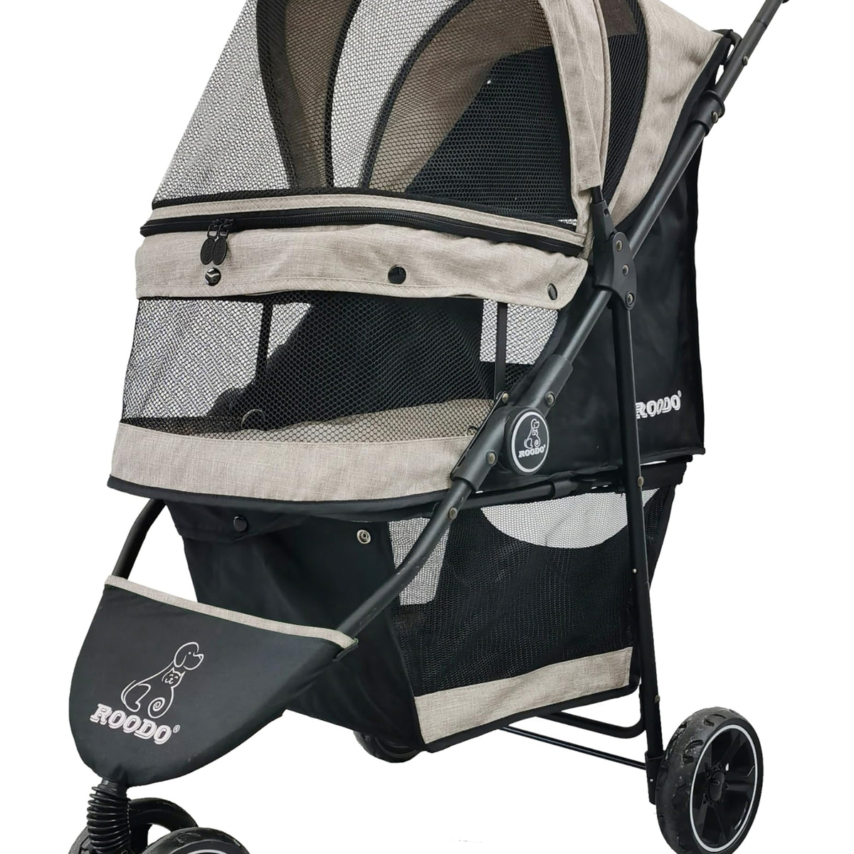 ROODO 3 Wheel Dog Stroller, Lightweight Foldable, All Terrain, 33