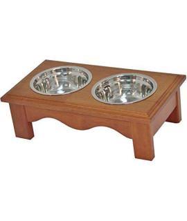 Crown Pet Diner, Small size, with Chestnut Finish