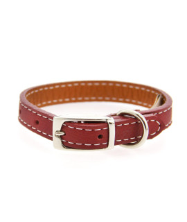 Tuscan Leather Dog Collar by Auburn Leather - Red