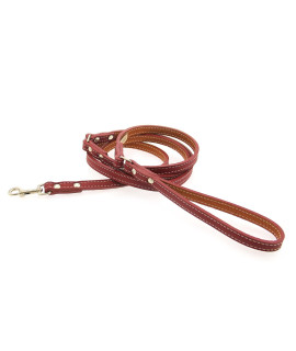 Tuscan Leather Dog Leash by Auburn Leather - Red