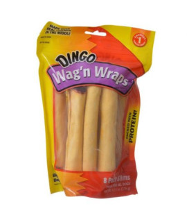 Dingo Wag'n Wraps Chicken & Rawhide Chews (No China Sourced Ingredients) Jumbo (2 Pack)