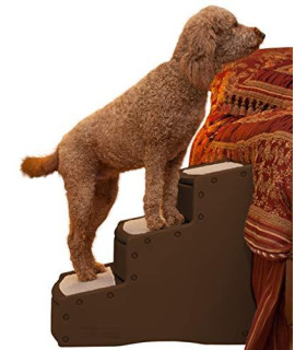 Pet Gear Easy Step III Extra Wide Pet Stairs, 3-step/for cats and dogs up to 200-pounds, Chocolate