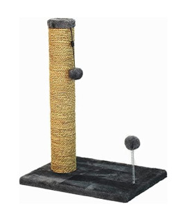Cat Craft Sea Grass Scratching Post with Spring Toy, 20-Inch, Brown, 30080