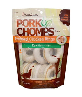 PORK CHOMPS 3" REAL CHICKEN RINGS 8CT
