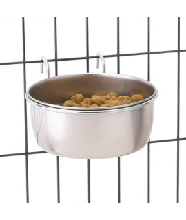 Pro Select Stainless Steel Hanging Pet Cage Bowl, 48-Ounce