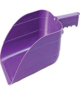 LITTLE GIANT Plastic Utility Scoop (Purple) Heavy Duty Stackable Plastic Farm Scoop with Sturdy Grip (5 Pint) (Item No. 90PURPLE)