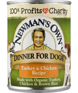 Newmans Own Turkey & chicken Formula For Puppies & Active Dogs 12.7-Ounce cans (Pack Of 12)