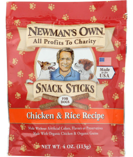 Newmans Own Organic Dog Snack Sticks chicken & Rice 4 oz