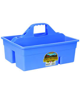 LITTLE GIANT Plastic DuraTote (Berry Blue) Durable Tote Box Organizer with Easy Grip Handle (Item No. DT6BERRYBLUE)
