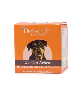 Herbsmith comfort Aches - Herbal Pain Relief for Dogs + cats - For Pet Aches + Pains - Anti-Inflammatory Supplement - 150g Powder