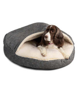 Snoozer Luxury Microsuede cozy cave Pet Bed, Show Dog collection, Large, Merlin Pewter