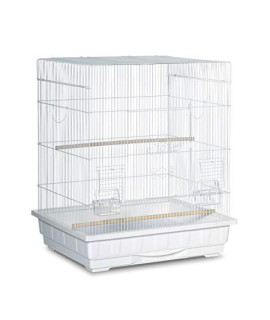 Prevue Pet Products Square Top Parakeet Cage, White