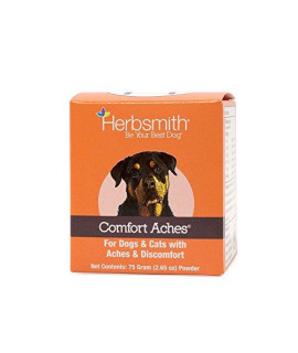 Herbsmith comfort Aches - Herbal Pain Relief for Dogs + cats - For Pet Aches + Pains - Anti-Inflammatory Supplement - 75g Powder