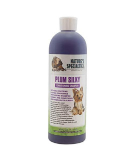 Natures Specialties Puppy Friendly Conditioning Dog Shampoo for Pets, Concentrate 24:1, Made in USA, Plum Silky, 16oz