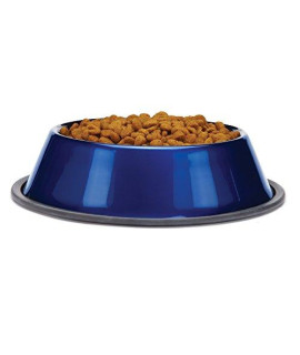 Pro Select Stainless Steel Dura-Gloss Metallic Dog Bowl, 16-Ounce, Sapphire
