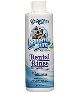 Pet Kiss Brighter Bite Dental Rinse for Pets, 8-Ounce