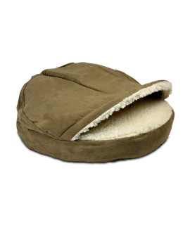 Snoozer Luxury Orthopedic cozy cave Pet Bed Small camel