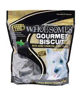 Sportmix Wholesomes Gourmet Biscuit With Bone Charcoal And Mint Flavor Grain Free Dog Treats, 3 Lb.