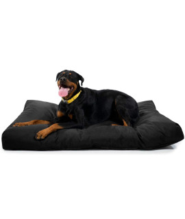 K9 Ballistics Tough Rectangle Pillow Xl Extra Large Dog Bed - Washable, Durable And Water Resistant Dog Bed - Made For Big Dogs, 38X54, Black