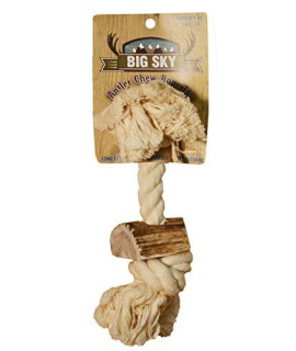 Scott Pet 5/8 X 8 1 Piece Rope Toy With Antler, Small, White