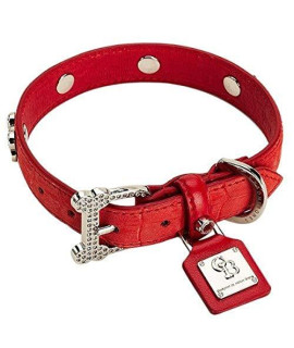 chrome Bones Vintage LTD Pet collar X-Small Red