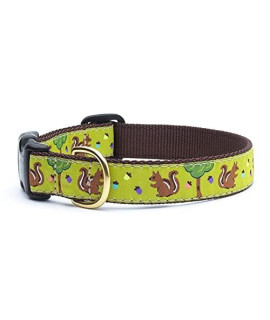 Up Country Nuts Pattern Dog Collar, Large (15 To 21 inches) 1 Inch Wide Width