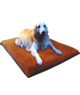 ehomegoods 41X27 X4 Sudan Brown Orthopedic Waterproof Memory Foam Pet Pad Bed for Medium Large Dog crate Size 42X28 with 2 External covers