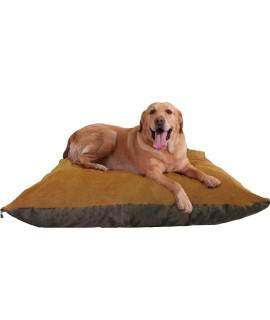 ehomegoods 54X47 XXXL Sudan Brown Jumbo Orthopedic Micro cushion Memory Foam Pet Bed Pillow for XLarge Dog with 2 External covers + Waterproof Internal cover