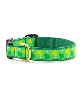 Up Country Shamrock Pattern Dog Collars and Leashes (Shamrock Dog Collar, X-Large (18 to 24 Inches) 1 Inch Wide Width)