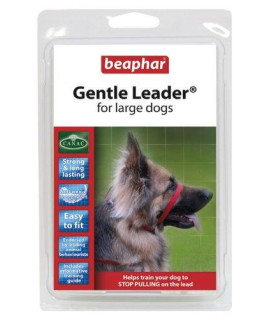 Beaphar Gentle Leader For Large Dogs, L, Red Colour Lead By Beaphar