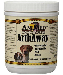 AniMed Arthaway Powder Joint Tissue Supplement for Dogs 16-Ounce
