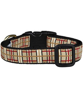 Up Country Plaid Dog Collar, Small (9 to 15 inches) 5/8 inch Narrow Width