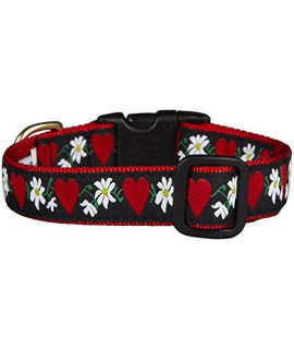 Up Country Hearts & Flowers Dog Collar - Small