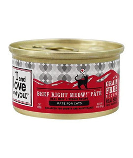 I&LOVE&YOU CAT FOOD CAN WHLLY COW PA 3OZ