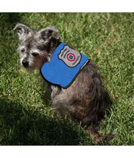 Registered Service Dog Vest - For Smaller Service Dogs (Blue X Small: 7-11 Pounds)