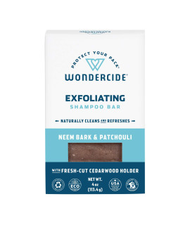 Wondercide - Pet Shampoo Bar for Dogs and cats - gentle, Easy-to-Use with Natural Essential Oils, Shea Butter, and coconut Oil - Neem Bark Patchouli - 4oz Bar