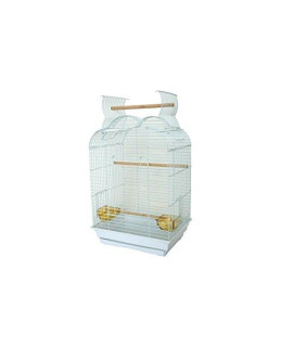 YML Bar Spacing Small Parrot Cage, 18 x 14, White