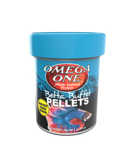 Omega One Betta Buffet 1.5mm Pellets, 1 oz