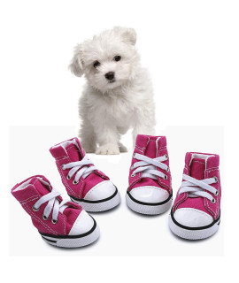 Abcgoodefg Pet Shoes Puppy Shoes Casual Style Anti-Slip Boots Sneaker Booties (5(189236), Pink)