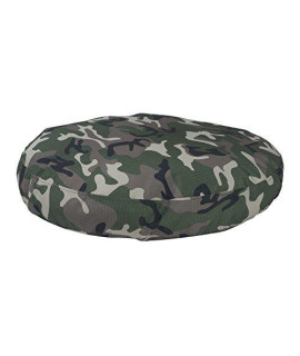 K9 Ballistics Tough Round Nesting Medium Dog Bed - Washable Durable And Waterproof Dog Beds - Made For Medium Dogs 36 Green Camo