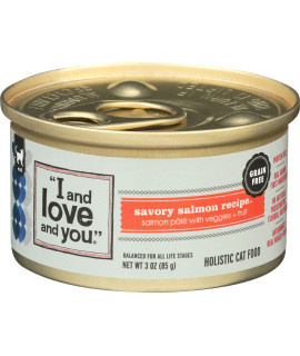 I&Love&You Cat Food Can Salmon Pate, 3 oz
