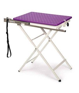 Master Equipment Folding Dog groomer Table Versa competition grooming Arm Loop 28.5 Holds 50lbs (Purple)