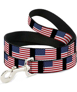 Dog Leash United States Flags 4 Feet Long 0.5 Inch Wide