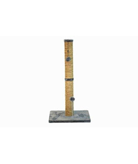 cat craft Sea grass Scratch Post 30 cat Scratcher Post Features Hanging & Spring Toys great for All Indoor cat Breeds & Sizes grey Fur