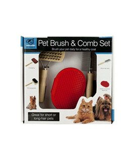Duke039;S Pet Brush Comb Grooming Set - Pack Of 12