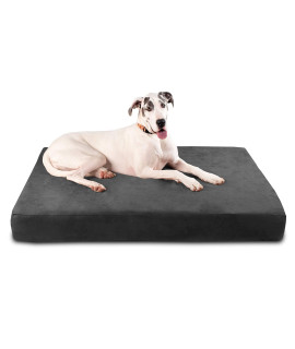 Big Barker Sleek Orthopedic Dog Bed - 7A Dog Sofa Bed for Large Dogs wWashable Microsuede cover - Sleek Elevated Dog Bed Made in The USA w 10-Year Warranty (Sleek, giant, charcoal)