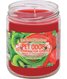 SPECIALTY PET PRODUCTS Kiwi Twisted Strawberry Pet Odor Exterminator 13 Ounce Jar Candle