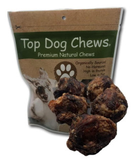 Top Dog Chews USA Dog Bone Knee Caps - 100% Natural Long Lasting Beef Chews for Dogs Perfect for Small, Medium & Large Dogs