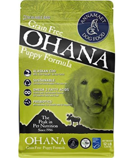 Annamaet Grain-Free Ohana Puppy Formula Dry Dog Food, (Line-Caught Cod & Whitefish), 12-lb Bag