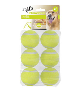 All for Paws Dog Tennis Balls for Dogs, Great for Mini Ball Launcher, 6 Pack 2 Inch Tennis Balls